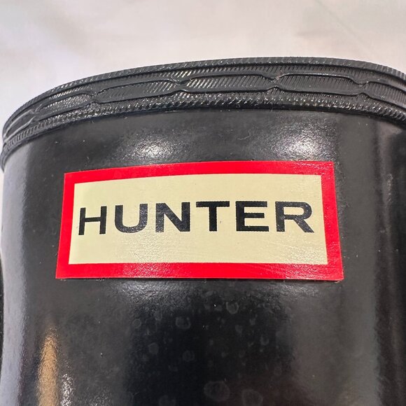 Hunter Womens Original Tall Gloss Rain Boots Black Size US 10 - Picture 6 of 8